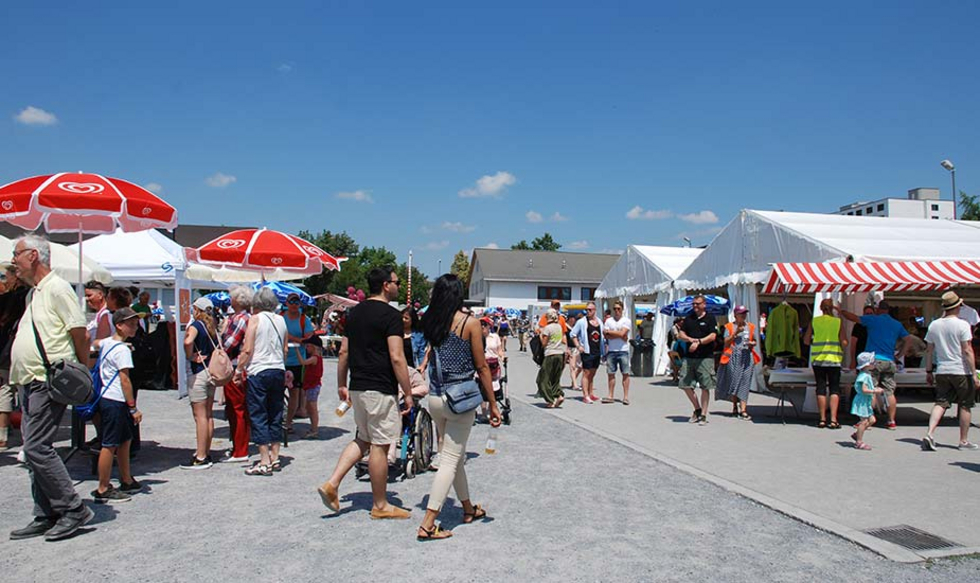 Werkheimfest-Areal mit vielen Besuchern